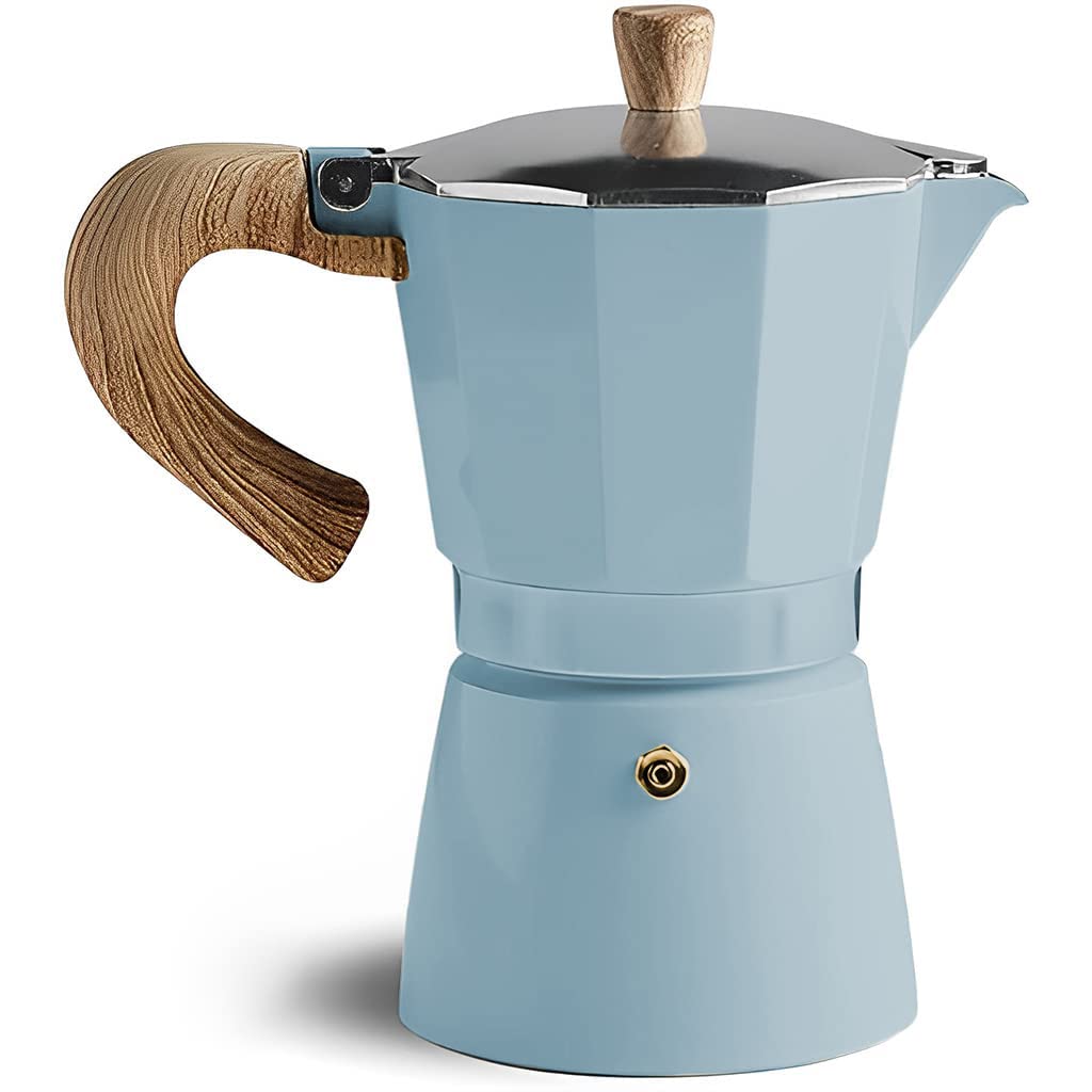 HASTHIP® Moka Pot Coffee Maker 300ml Stovetop Espresso Maker for 6 Cups Coffee Italian Coffee Maker Moka Pot Aluminum Alloy Manual Cuban Coffee Percolator Machine for Cappuccino Latte HASTHIP® Moka Pot Coffee Maker 300ml Stovetop Espresso Maker for 6 Cups Coffee Italian Coffee Maker Moka Pot Aluminum Alloy Manual Cuban Coffee Percolator Machine for Cappuccino Latte